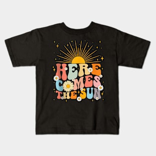 Here Comes The Sun Summer Vacation Beach Family Matching Kids T-Shirt